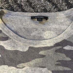 Acrobat camo  wool & cashmere sweater SZ M/L